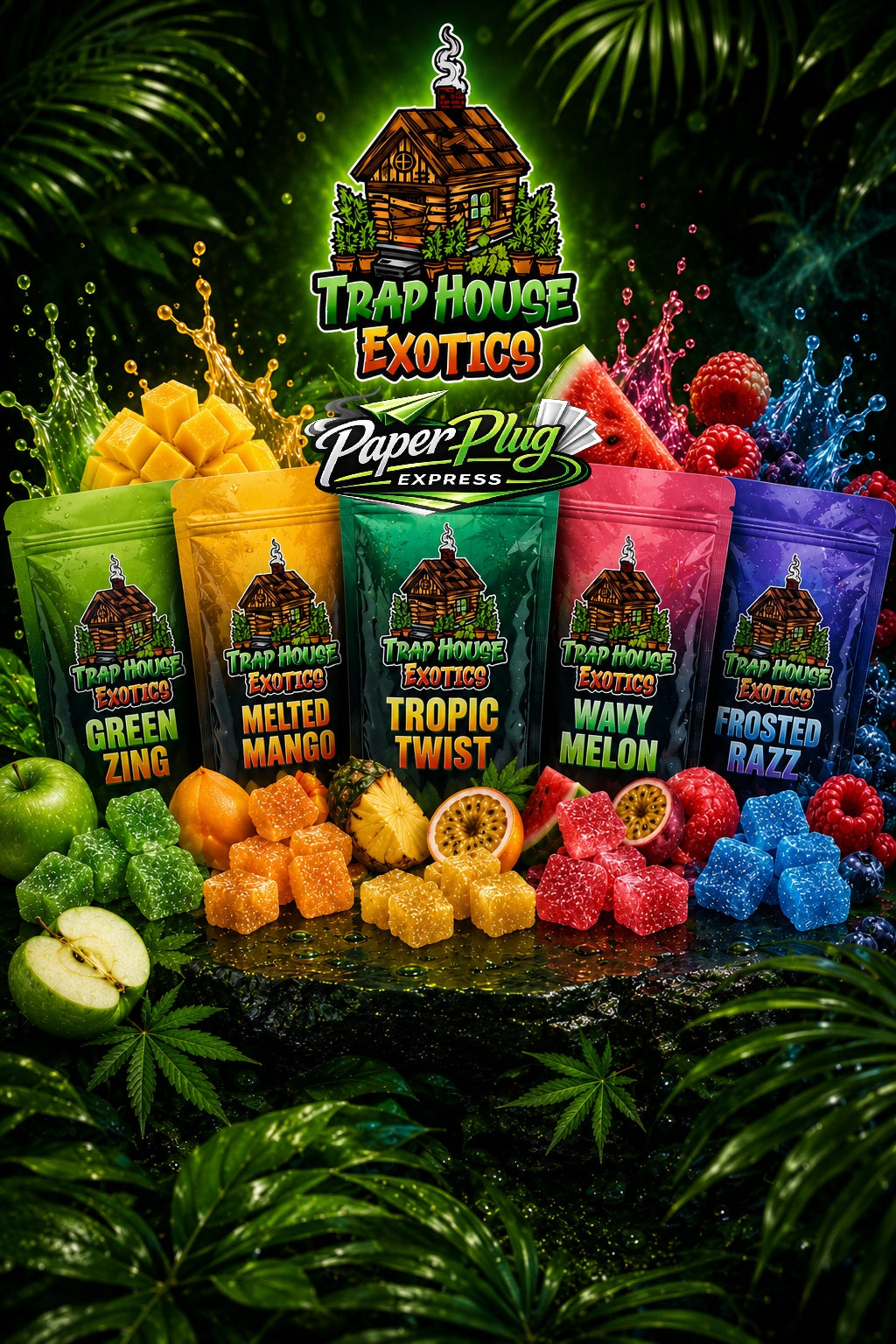 Trap House Exotics 5000mg THC Blend Gummies