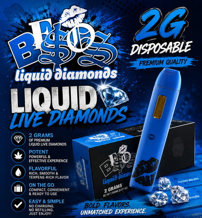Be$os Liquid Live Diamonds 2G Disposable Vape Cartridge