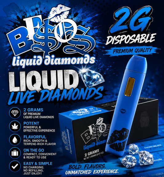 Be$os Liquid Live Diamonds 2G Disposable Vape Cartridge