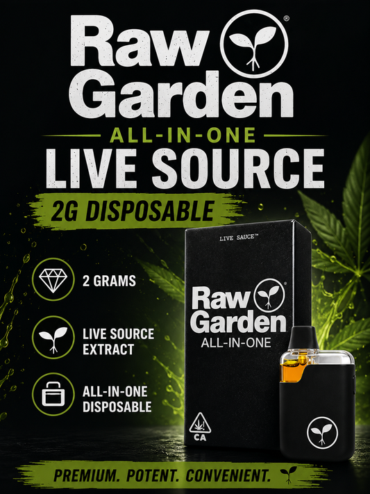 Raw Garden All-In-One Live Source 2G Disposable Vape Cartridge