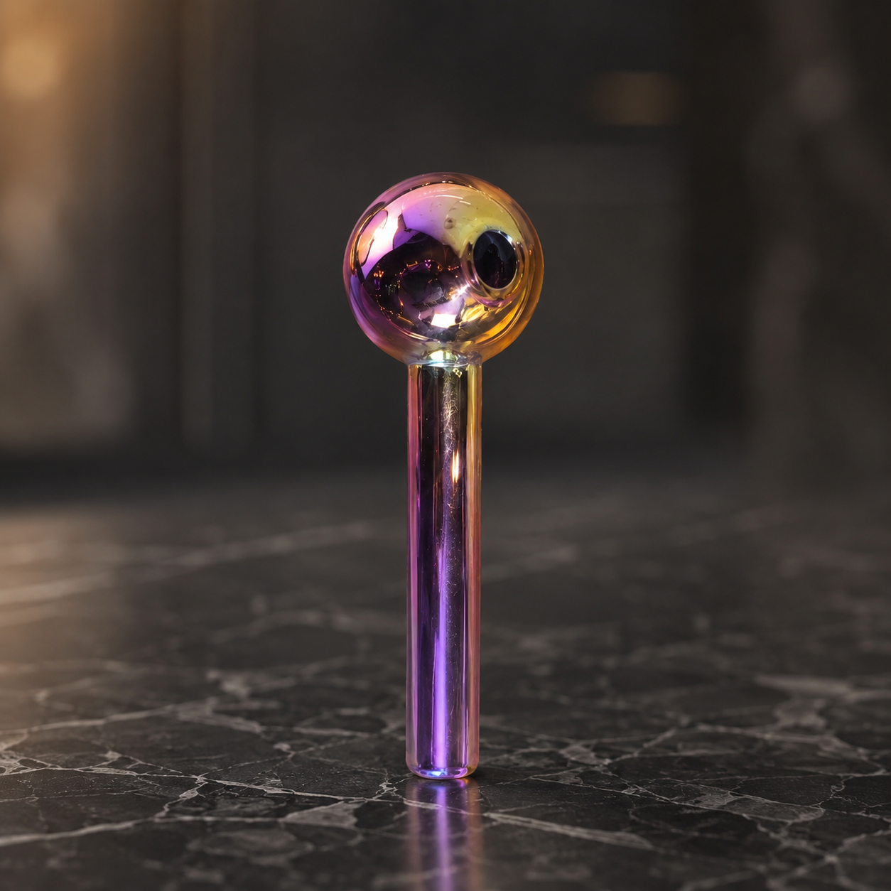 Cosmic Purple Borosilicate Hand Glass Pipe Oil Burner – 4 & 6 inch