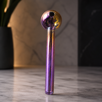 Cosmic Purple Borosilicate Hand Glass Pipe Oil Burner – 4 & 6 inch