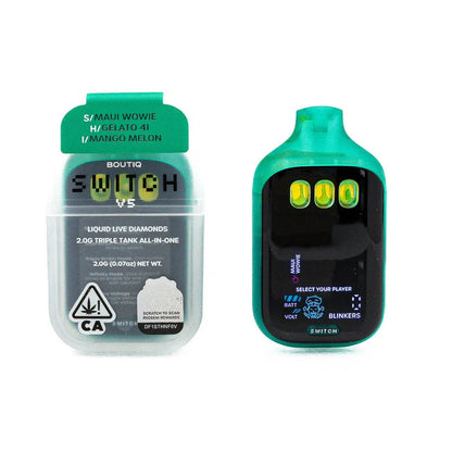 Boutiq Switch V5 – 2G Liquid Live Diamonds Triple Tank Vape Cartridge