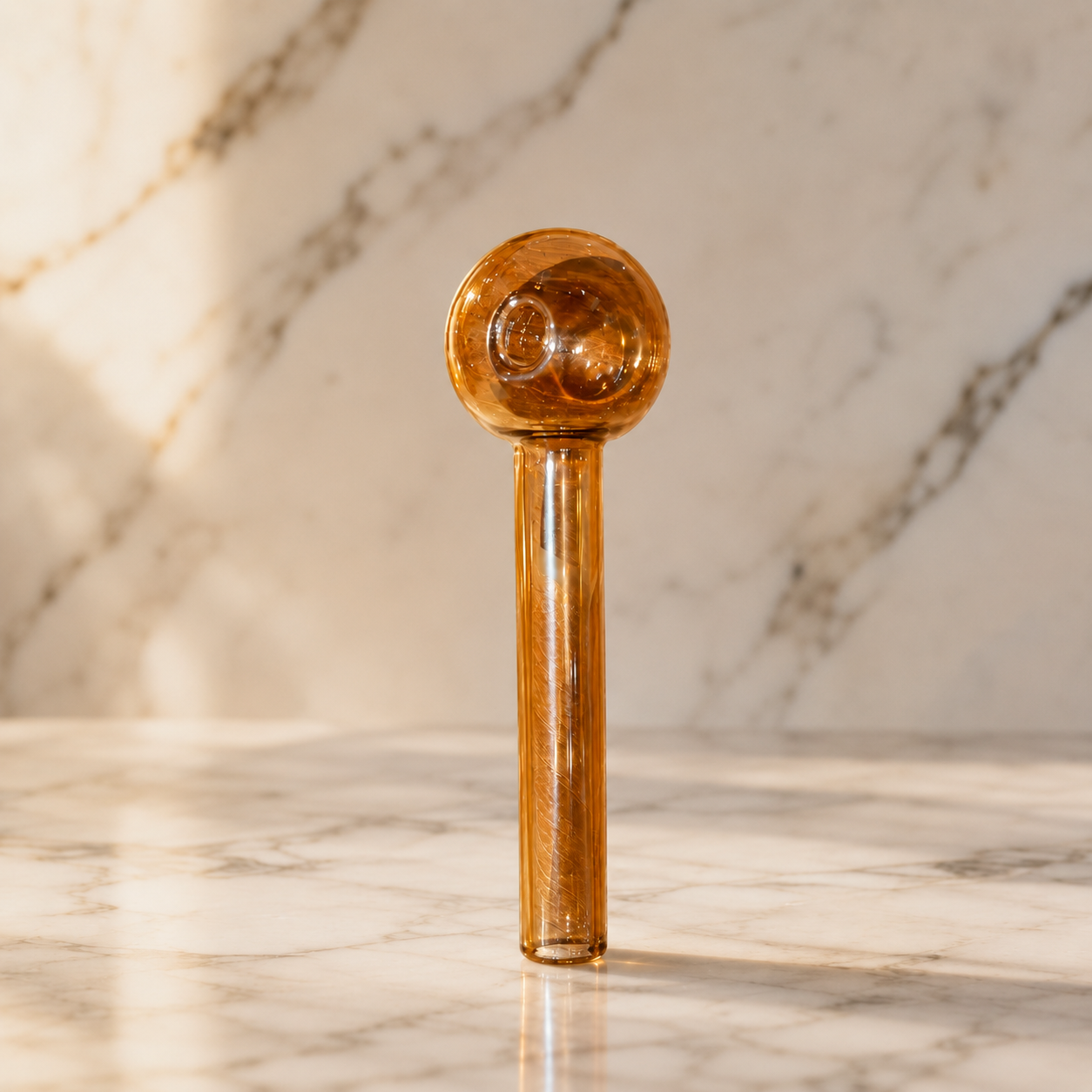 Orange Borosilicate Hand Glass Pipe Oil Burner – 4 & 6 inch