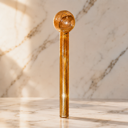 Orange Borosilicate Hand Glass Pipe Oil Burner – 4 & 6 inch