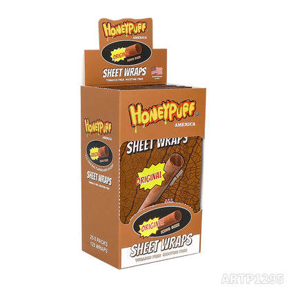 Organic Honeypuff America Blunt Sheet Wraps - 5 Wraps