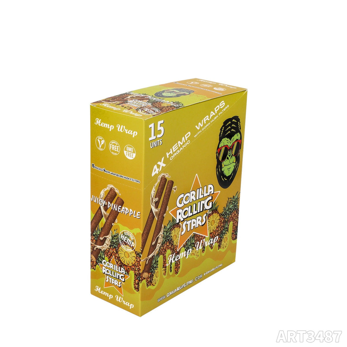 Gorilla Rolling Stars Flavored Hemp Wraps - 4 Wraps