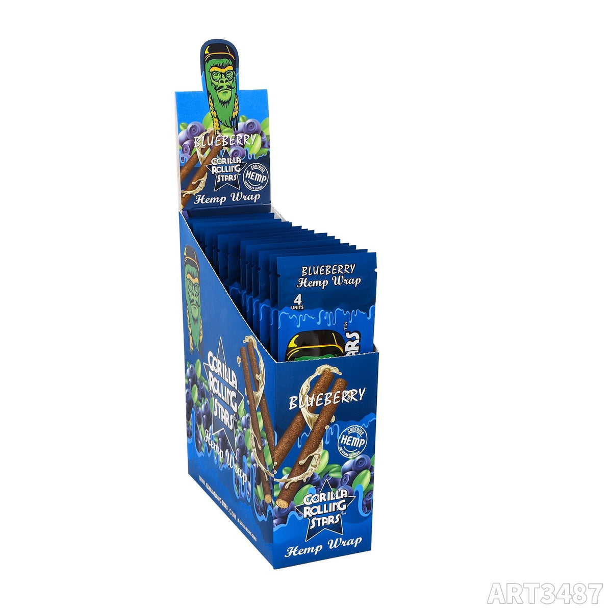 Gorilla Rolling Stars Flavored Hemp Wraps - 4 Wraps