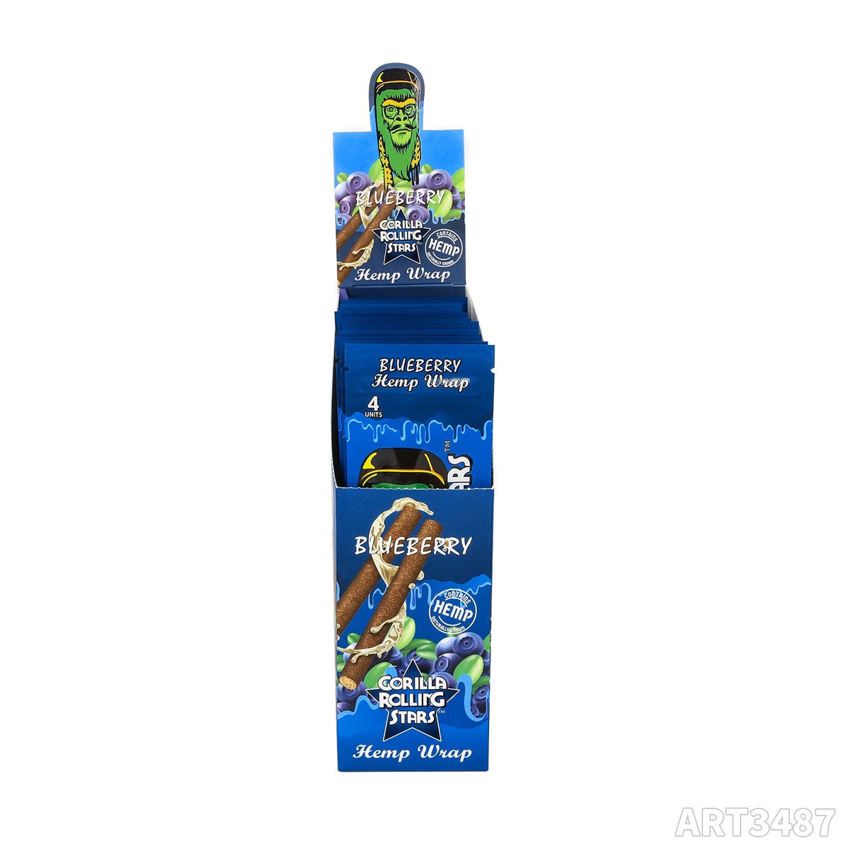 Gorilla Rolling Stars Flavored Hemp Wraps - 4 Wraps