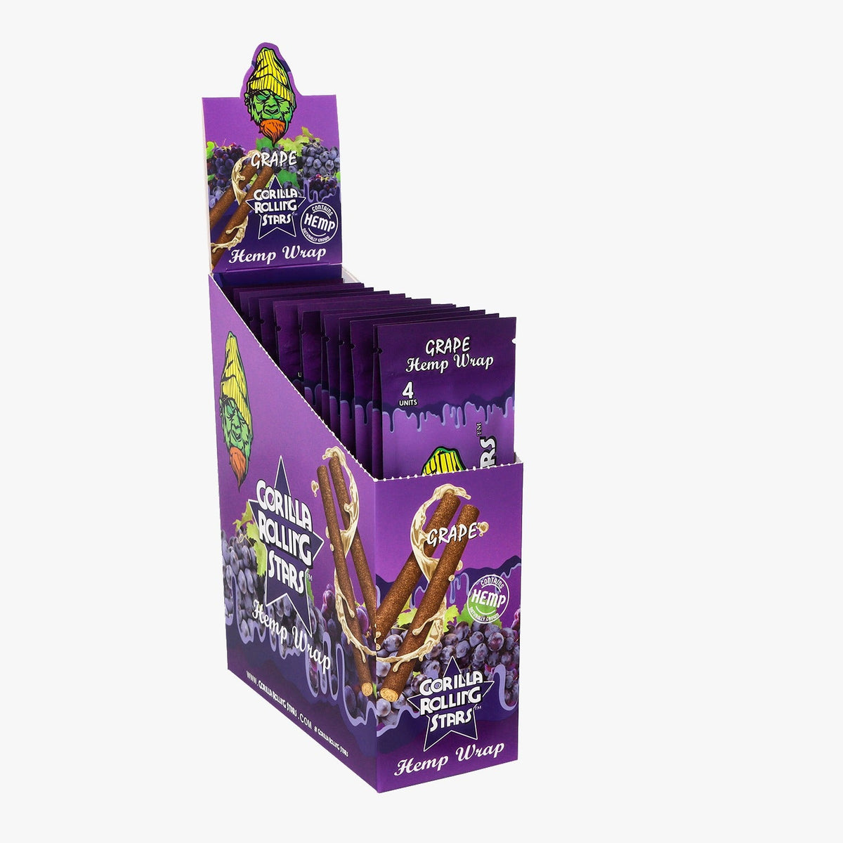 Gorilla Rolling Stars Flavored Hemp Wraps - 4 Wraps