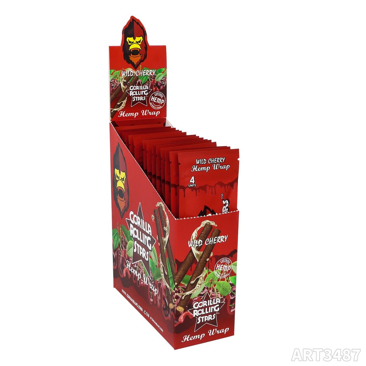 Gorilla Rolling Stars Flavored Hemp Wraps - 4 Wraps