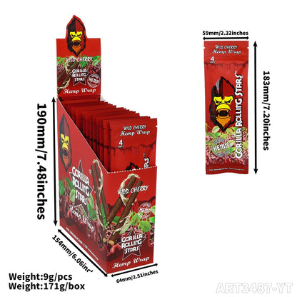 Gorilla Rolling Stars Flavored Hemp Wraps - 4 Wraps