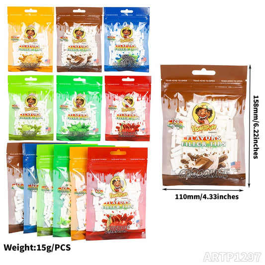 Honeypuff Flavored Sponge / Cotton Slim & Super Slim Filter Tips - 120 Tips
