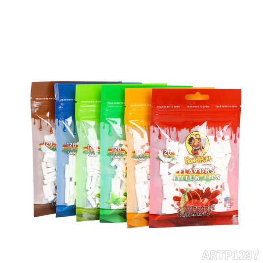 Honeypuff Flavored Sponge / Cotton Slim & Super Slim Filter Tips - 120 Tips