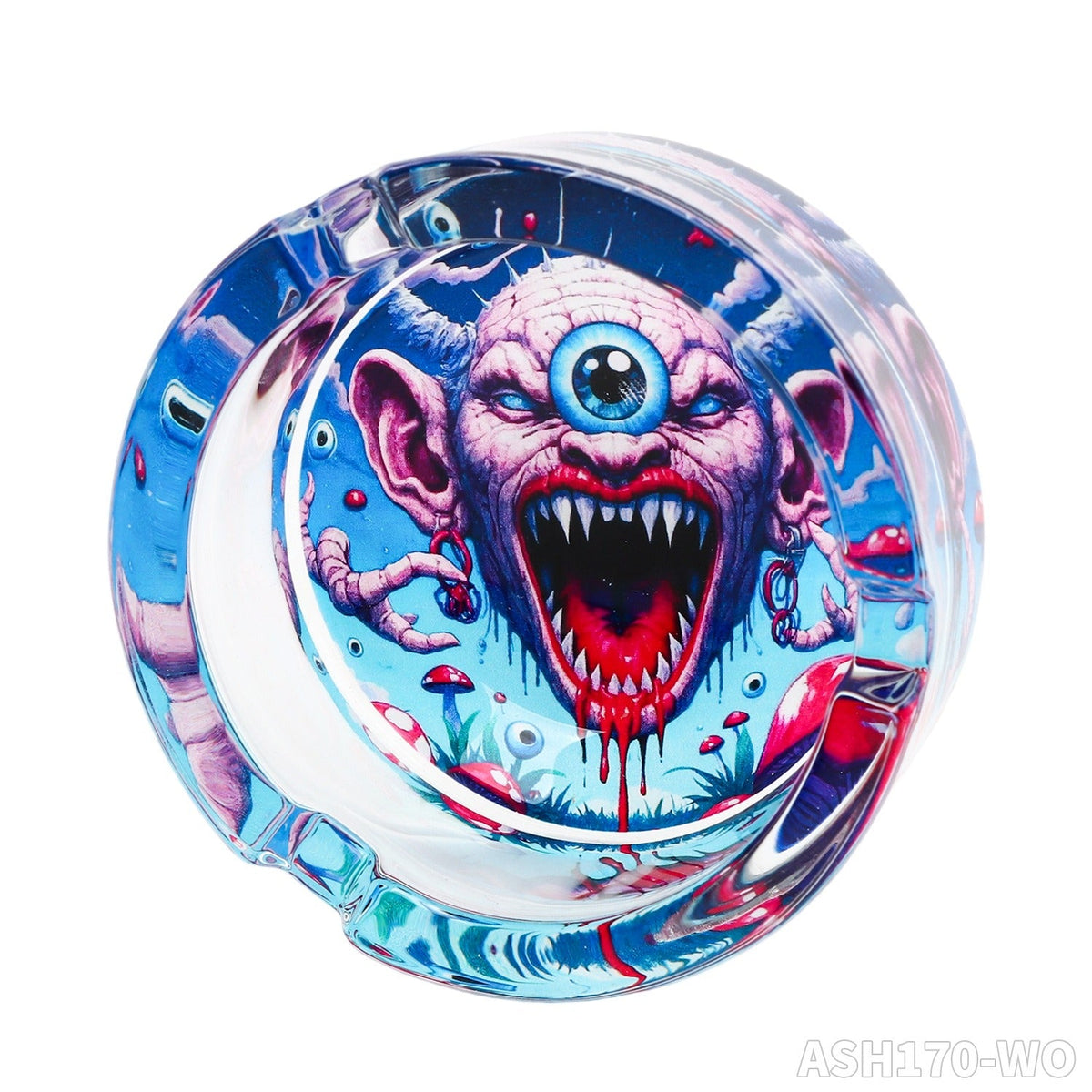 Wierdo Round Glass Ashtray