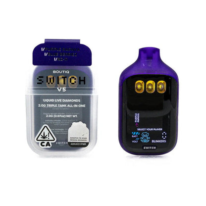 Boutiq Switch V5 – 2G Liquid Live Diamonds Triple Tank Vape Cartridge