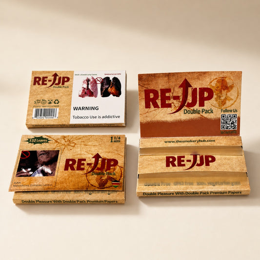 RE-UP Double Pack 1¼ Size Brown Rolling Papers – 132 Leaves