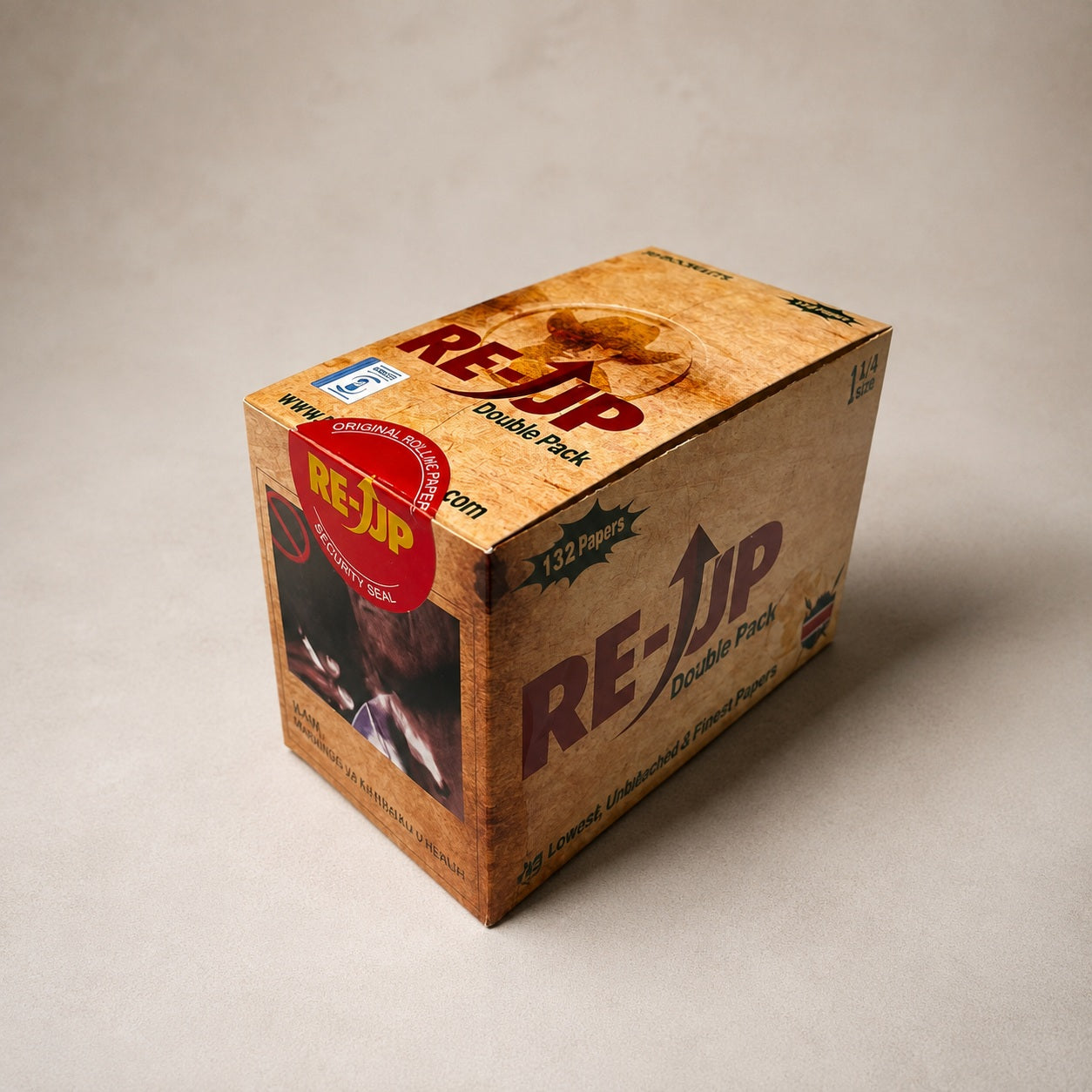 RE-UP Double Pack 1¼ Size Brown Rolling Papers – 132 Leaves