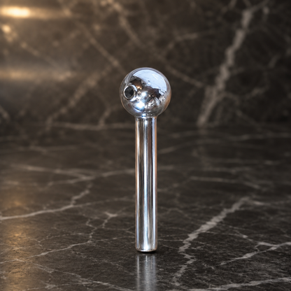 Silver Borosilicate Hand Glass Pipe Oil Burner – 4 & 6 inch