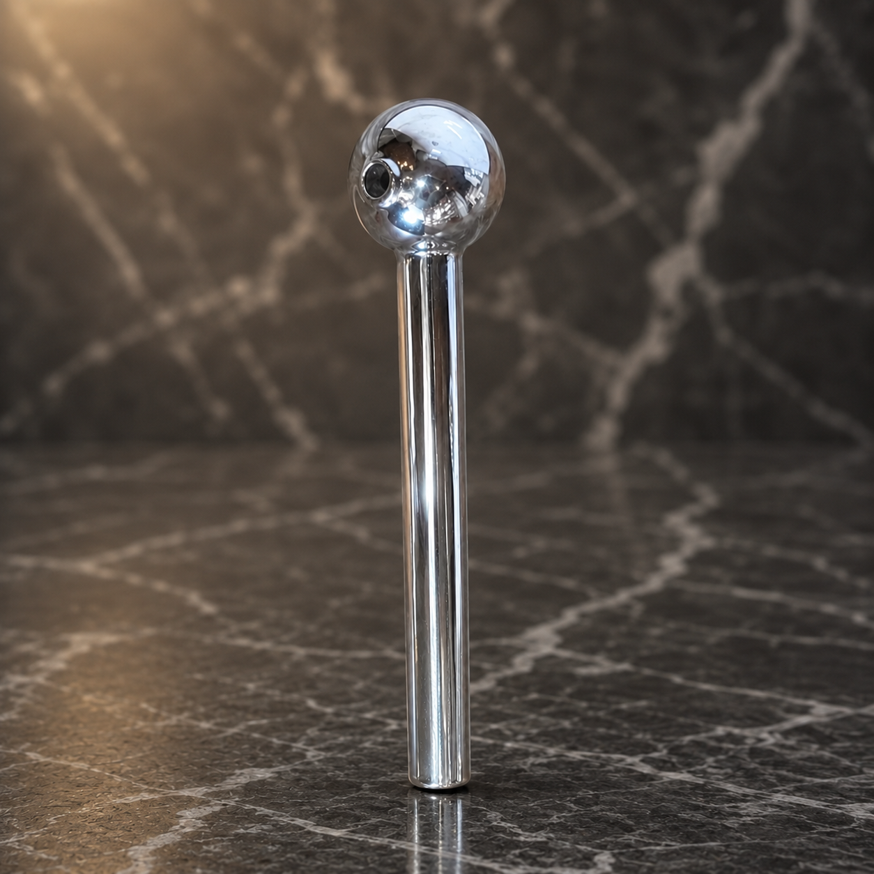 Silver Borosilicate Hand Glass Pipe Oil Burner – 4 & 6 inch
