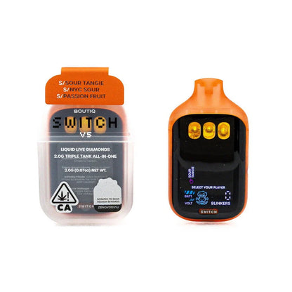 Boutiq Switch V5 – 2G Liquid Live Diamonds Triple Tank Vape Cartridge