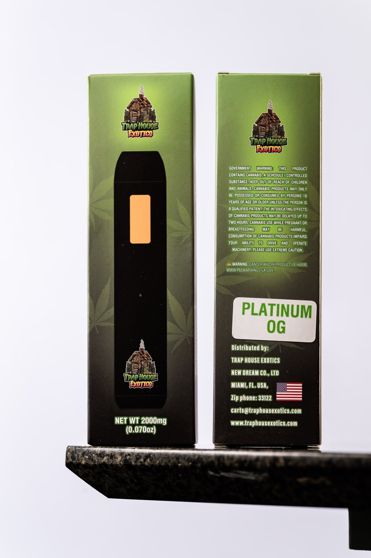 Trap House Exotics Disposable Vape Cartridge - Delta 8 2000mg