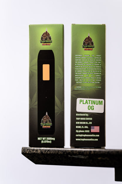 Trap House Exotics Disposable Vape Cartridge - Delta 8 2000mg