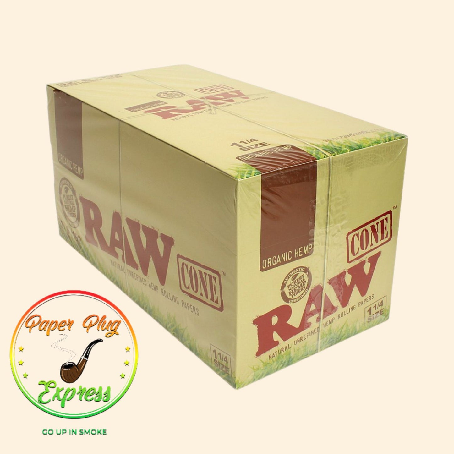 RAW Organic 1 1/4 Pre-Rolled Cones rolling paper