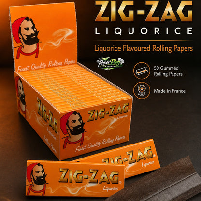 Zig-Zag Liquorice Dark Brown Chocolate Rolling Papers Regular Size