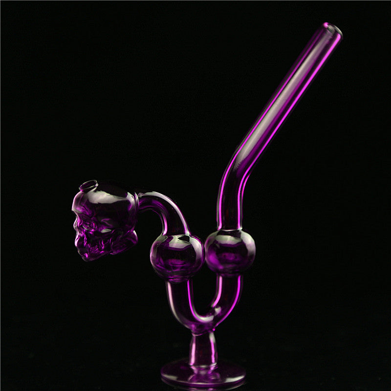 Hippster smoking Glass pipes Skull U-Shape