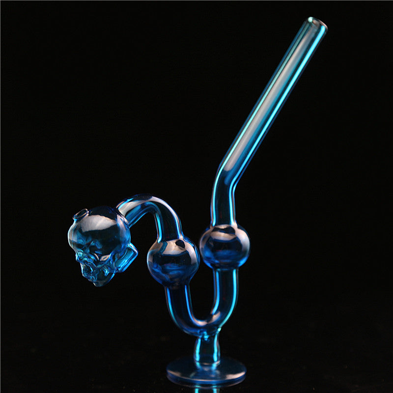 Hippster smoking Glass pipes Skull U-Shape