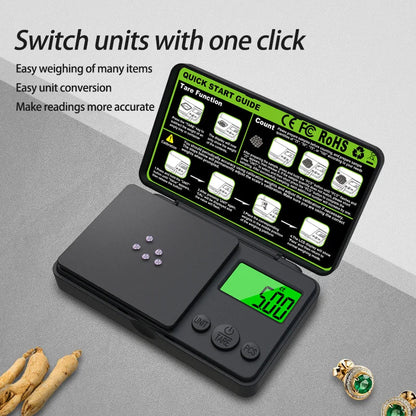 Top Flip Precision Digital Pocket Scale (0.01g–1kg)