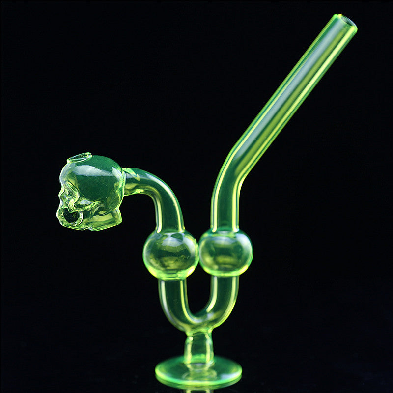 Hippster smoking Glass pipes Skull U-Shape