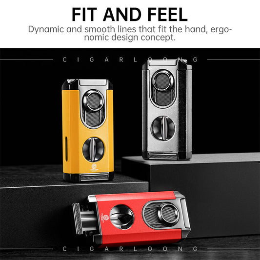 Four-In-One Windproof Cigars Lighter  & Cutter