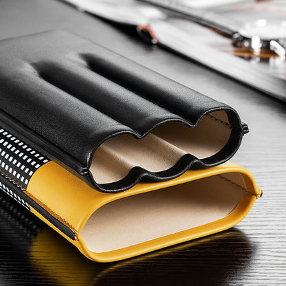 Legend Genuine Leather 3-Cigars Case
