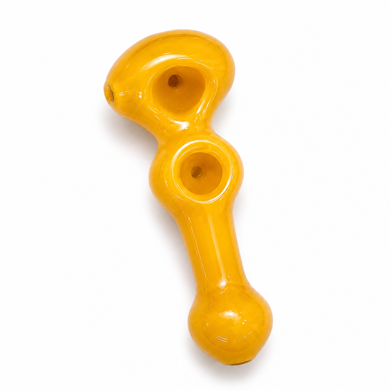 4.8" Handmade Solid Double Bowl Thick Glass Pipe