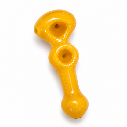 4.8" Handmade Solid Double Bowl Thick Glass Pipe