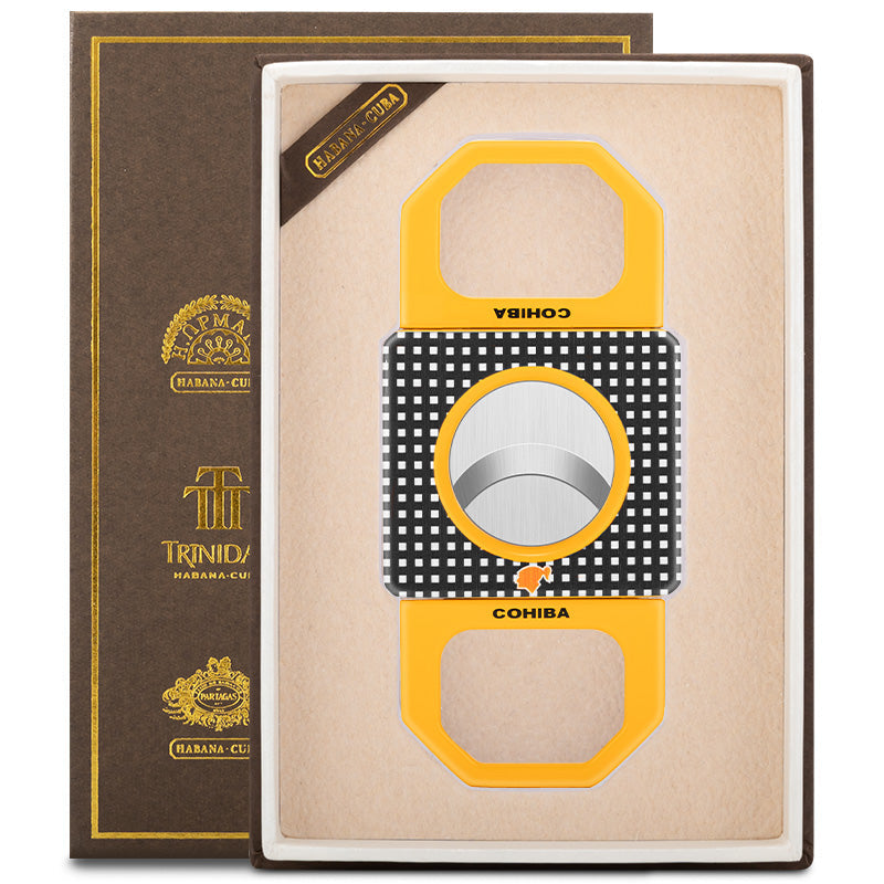 Round Double-Edged Stainless Steel Alloy Cigars Cutter