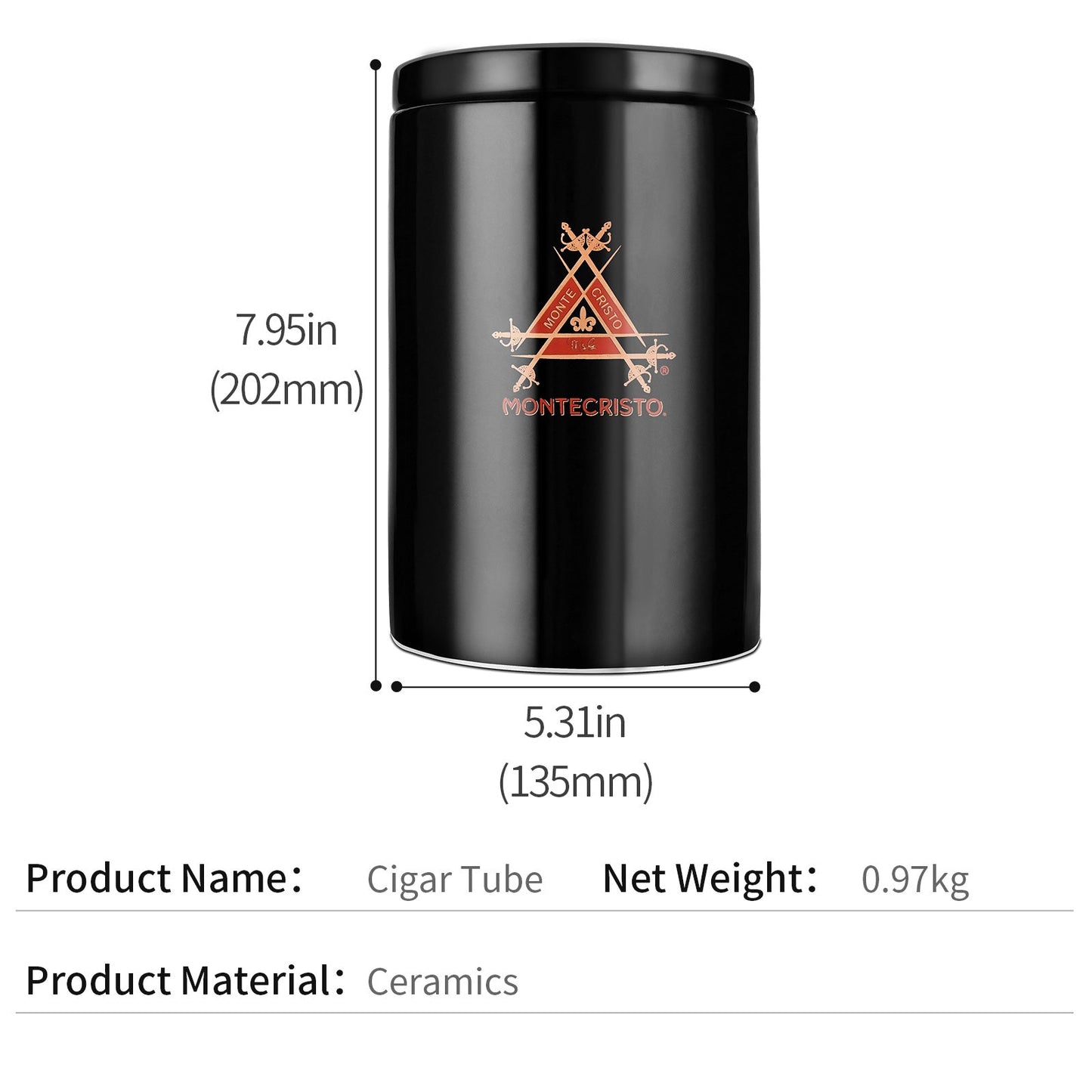 Montecristo Ceramic Storage Jar - 25 Cigars