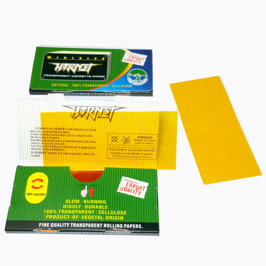 Hornet Transparent Gold Cellulose Rolling Paper 1 1/4 Size