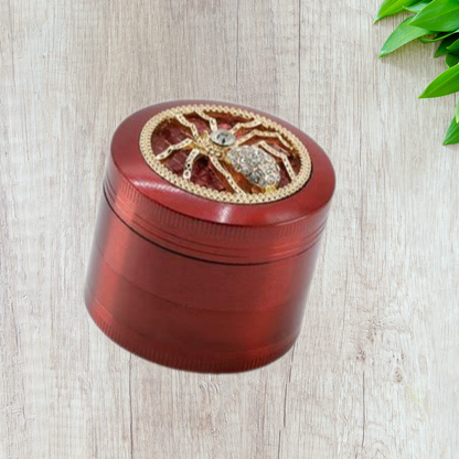 Aluminium "Diamond" Top Design Herb Metallic Grinder - 4 Layer 60mm