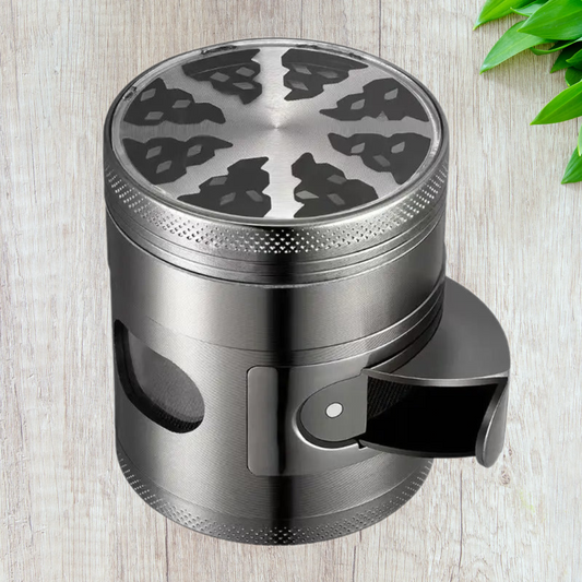 Lightning Clear Top Herb Metallic Grinder - 4 Layer 60mm