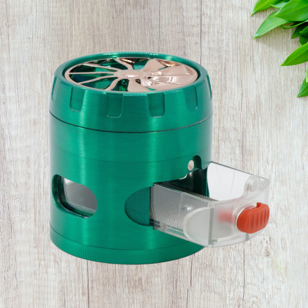 Spining Rimz Alluminium Metallic Grinder - 4 Layer 60mm With Storage