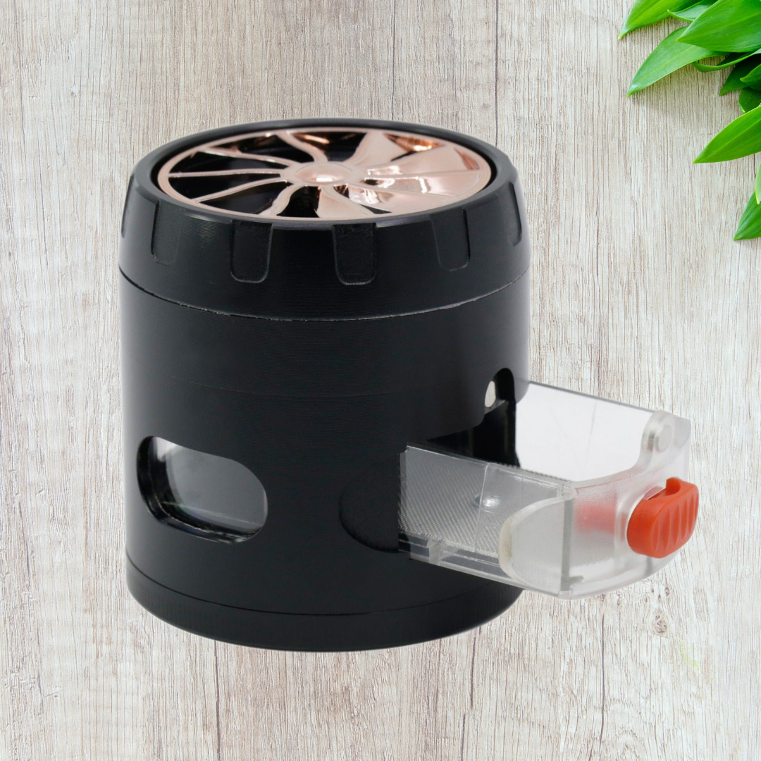 Spining Rimz Alluminium Metallic Grinder - 4 Layer 60mm With Storage