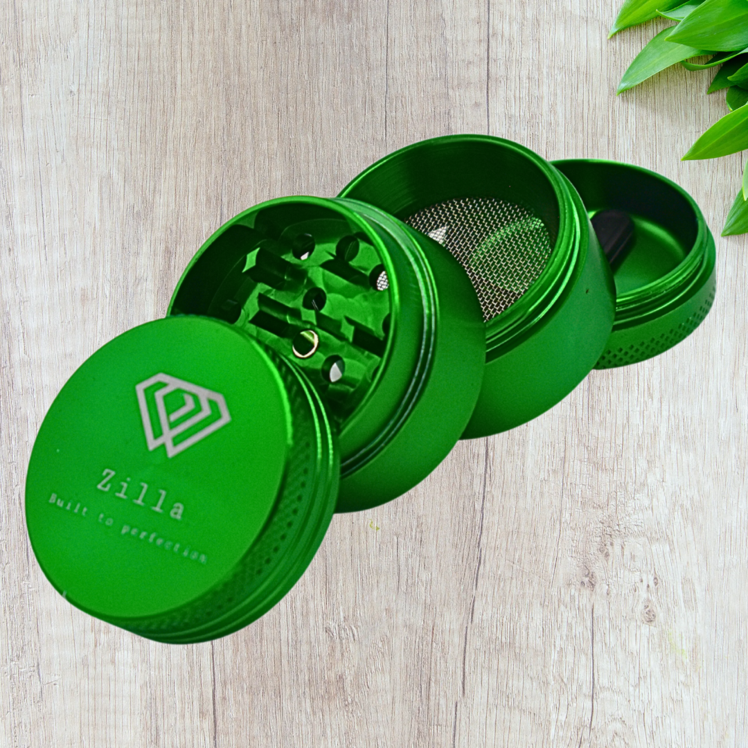 Zilla Alloy 40mm ( Extra Small Size) Herb Metallic Grinder - 4 Part