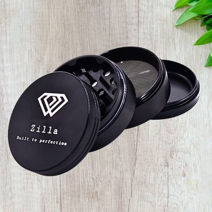 Zilla Alloy 60mm ( Medium Size) Herb Metallic Grinder - 4 Part