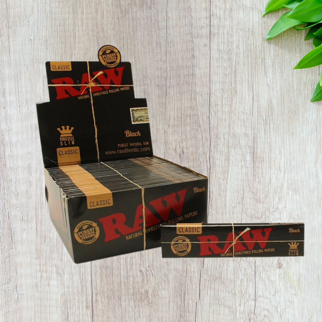 RAW Black Classic King Size Slim Rolling Papers