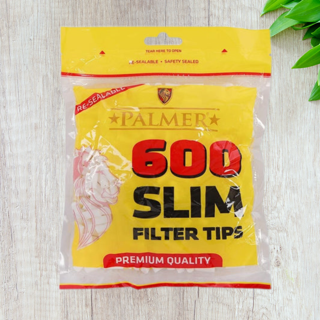 Palmer Slim & Extra Slim Cotton Filter Tips - 600 Tips