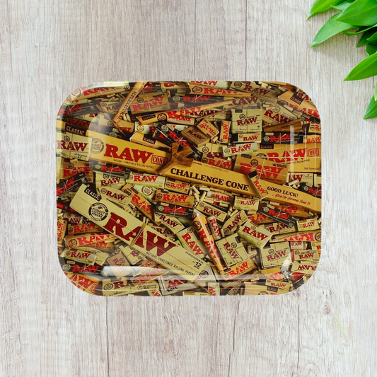 RAW Mixed Papers Rolling Tray - Large