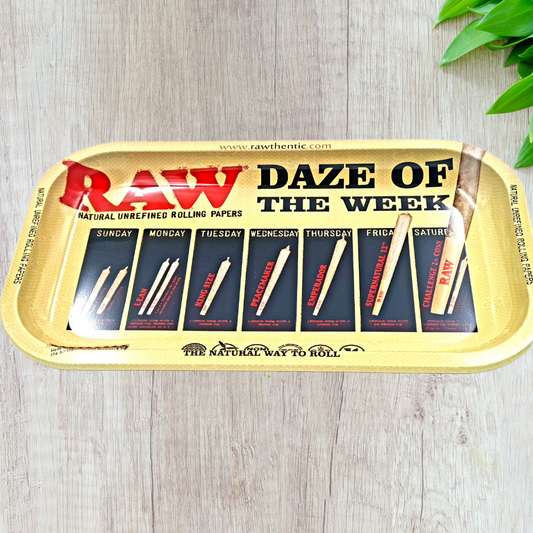 RAW Daze of The Week Glossy Rolling Tray - Large